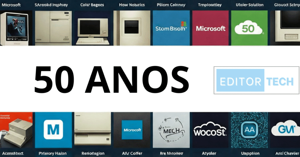 Microsoft: 50 Anos de Inovação e Transformação 2 50 ANOS 1