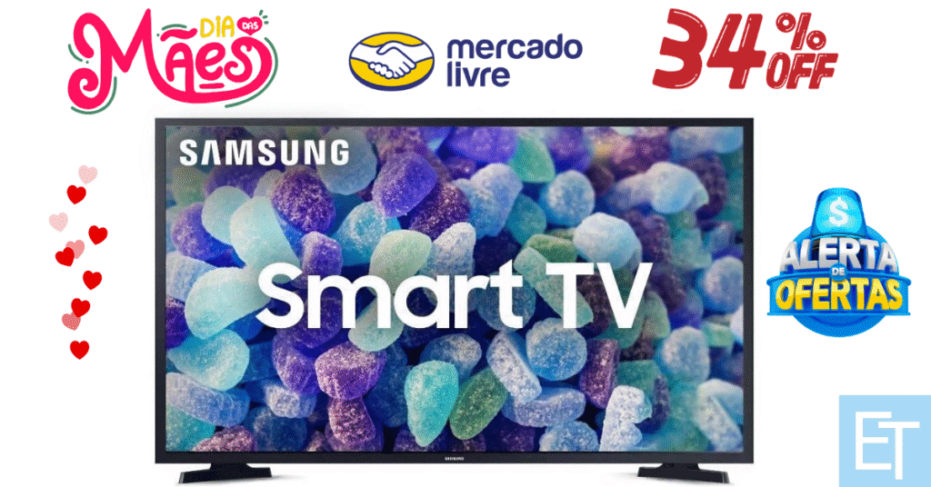 Smart TV Samsung 43″ Full HD com 34% OFF no Dia das Mães! Corra Antes que Zere!