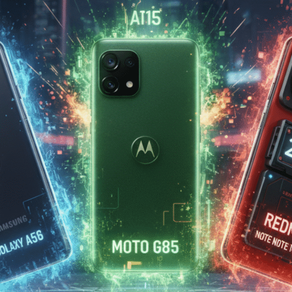 Galaxy A56 vs. Moto G85 vs. Redmi Note 14 Pro. Qual é o verdadeiro rei do custo-benefício?