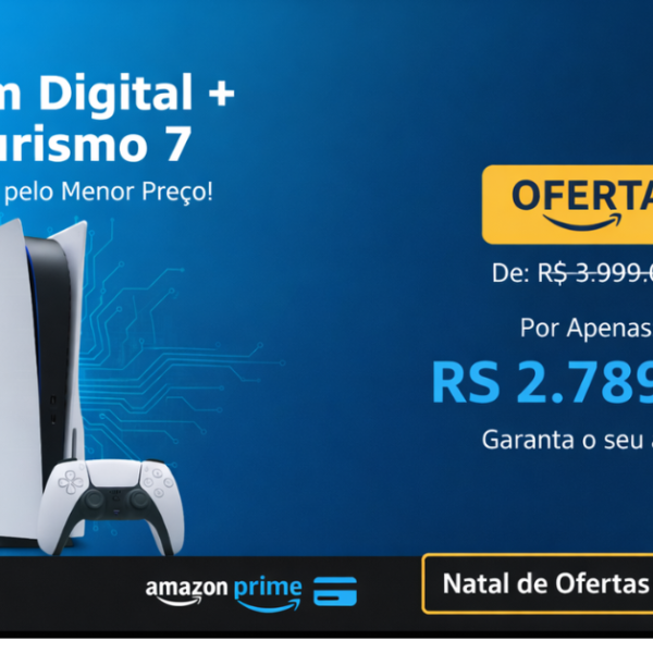 PS5 Slim Digital + Gran Turismo 7: O Melhor Setup pelo Menor Preço!